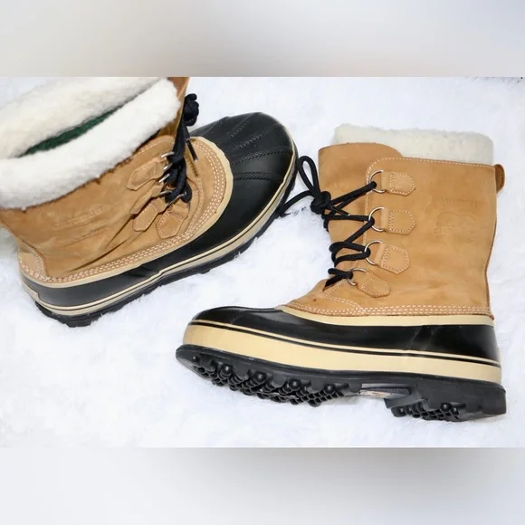 Sorel Caribou Waterproof Nubuck NM1000-281 Winter Snow Boots Adult Men's Size 9